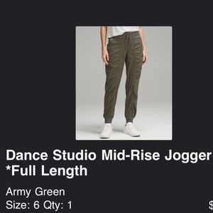 COPY - NWT. Lululemon Dance studio Mid-Rise Jogger